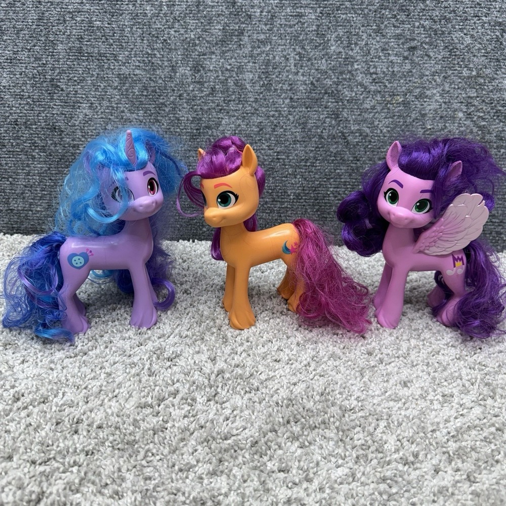 My Little Pony figures toy Lot x3 horses unicorn wings‎